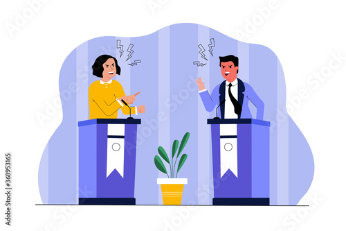 Politics, meeting, debate, communication, business, election concept