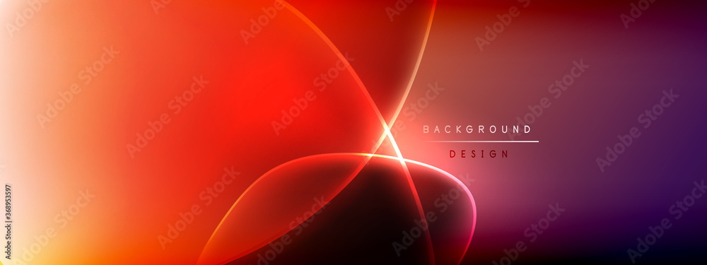Vector abstract background - liquid bubble shapes on fluid gradient with shadows and light effects. Shiny design template for text - obrazy, fototapety, plakaty 