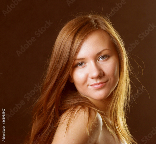 young woman portrait, studio shoot