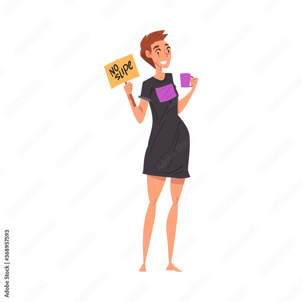 Young Woman Reduced Need for Sleep, Bipolar Disorder Symptom, Girl Suffering from Manic Depressive Illlness, Mental Health Concept Cartoon Style Vector Illustration Young Woman Reduced Need for Sleep, Bipolar Disorder Symptom, Girl Suffering from Manic Depressive Illlness, Mental Health Concept Cartoon Style Vector Illustration