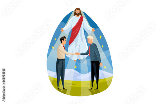 Religion, blessing, support, business, christianity, meeting concept