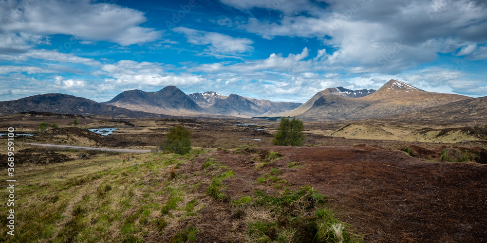 Glencoe from the Viewpoint on Ranch Moor in the Highlands of Scotland Glencoe from the Viewpoint on Ranch Moor in the Highlands of Scotland