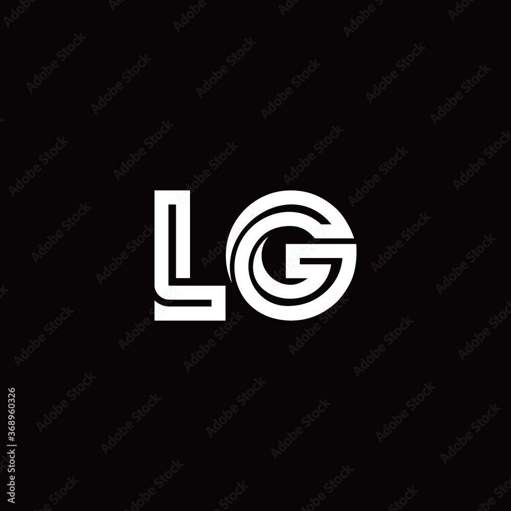 LG monogram logo with abstract line LG monogram logo with abstract line