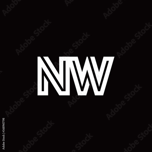 NW monogram logo with abstract line