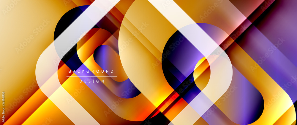 Vector geometric abstract background with lines and modern forms. Fluid gradient with abstract round shapes and shadow and light effects Vector geometric abstract background with lines and modern forms. Fluid gradient with abstract round shapes and shadow and light effects
