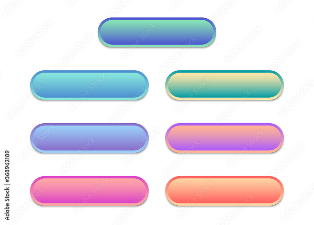 Blank template of web buttons. Set of modern multicolored buttons for website. Blank template of web buttons. Set of modern multicolored buttons for website.