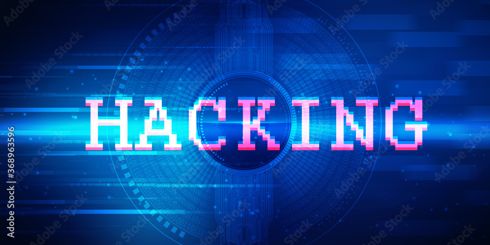 2D illustration Hacked data online code background
