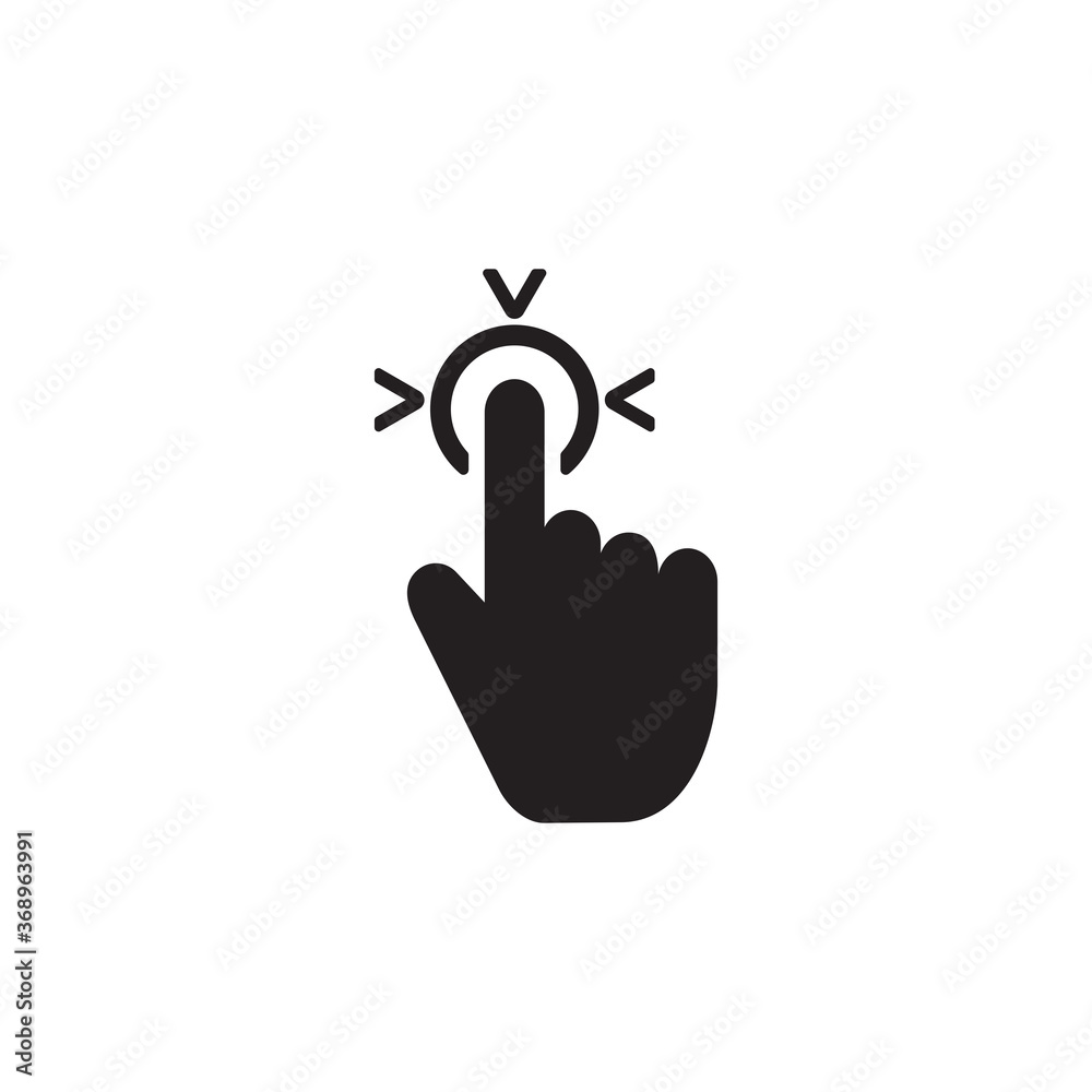 Obraz premium 3 Dimensional touch icon, Technology icon vector