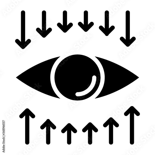 Focused Eye Concept vector Color Icon Design, Interface View Sign, 