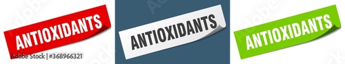 antioxidants paper peeler sign set. antioxidants sticker