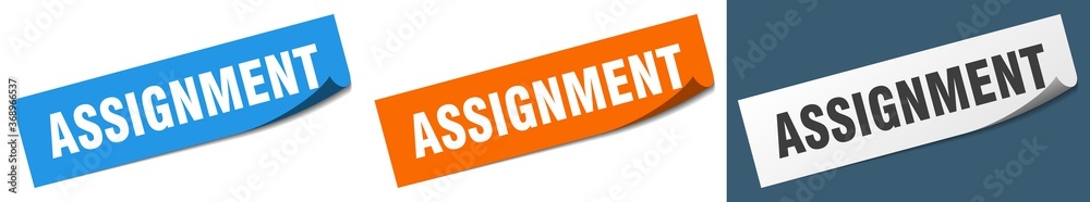 assignment paper peeler sign set. assignment sticker assignment paper peeler sign set. assignment sticker