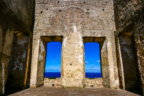 Borgholm, Sweden The Borgholms Slott, or castle ruins, from the 12th century on Öland island.