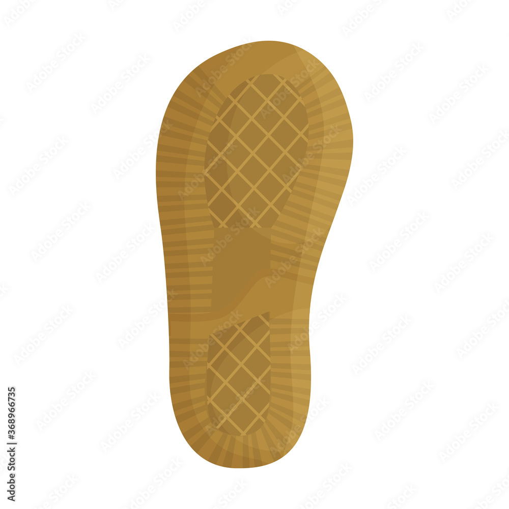 Footprint vector icon.Cartoon vector icon isolated on white background footprint.