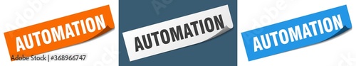 automation paper peeler sign set. automation sticker