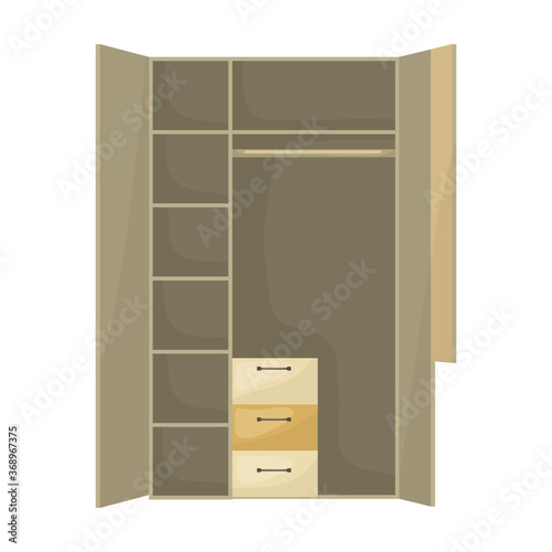 Cupboard vector icon.Cartoon vector icon isolated on white background cupboard.