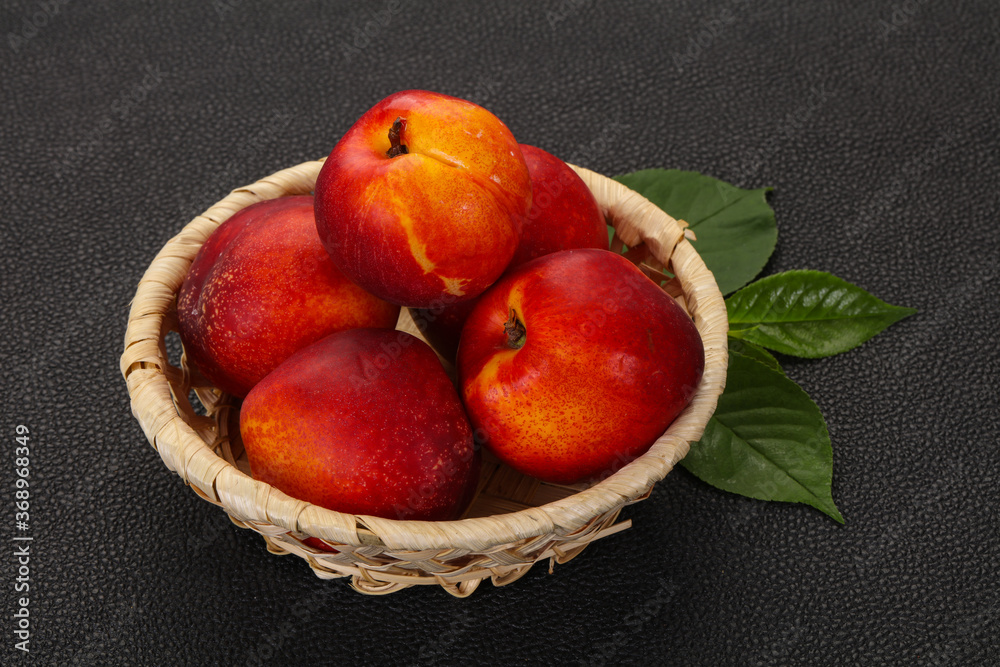 Sweet tasty ripe few nectarines Sweet tasty ripe few nectarines