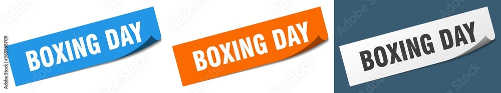 boxing day paper peeler sign set. boxing day sticker boxing day paper peeler sign set. boxing day sticker