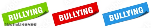 bullying paper peeler sign set. bullying sticker