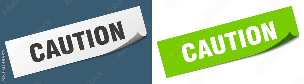 caution paper peeler sign set. caution sticker caution paper peeler sign set. caution sticker
