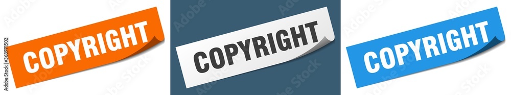 copyright paper peeler sign set. copyright sticker copyright paper peeler sign set. copyright sticker