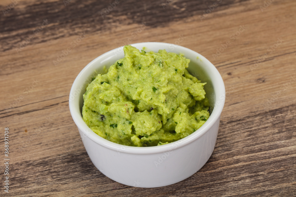 Avocado guacamole sauce with chili pepper Avocado guacamole sauce with chili pepper