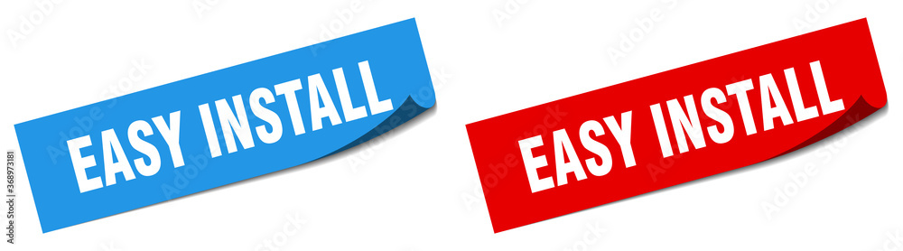 easy install paper peeler sign set. easy install sticker easy install paper peeler sign set. easy install sticker