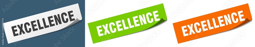 excellence paper peeler sign set. excellence sticker excellence paper peeler sign set. excellence sticker