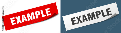 example paper peeler sign set. example sticker