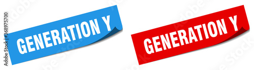generation y paper peeler sign set. generation y sticker