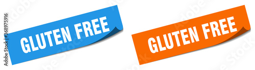 gluten free paper peeler sign set. gluten free sticker