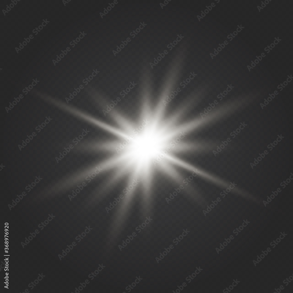 Transparent shine gradient glitter, bright flare. Glare texture. Glow light effect. Star burst with sparkles