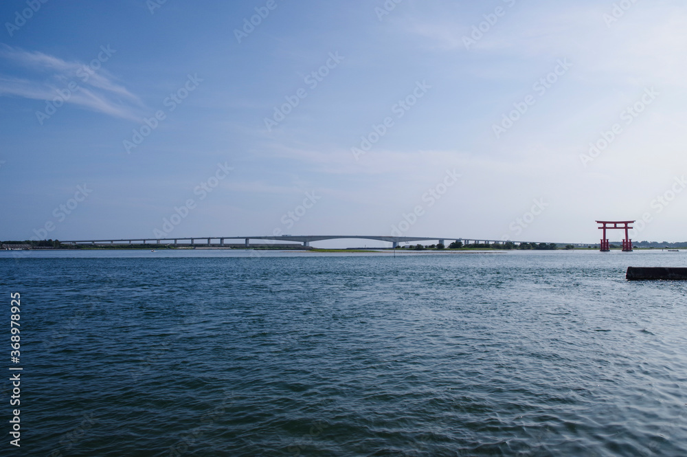 弁天島から見る浜名湖と浜名大橋