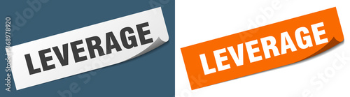 leverage paper peeler sign set. leverage sticker