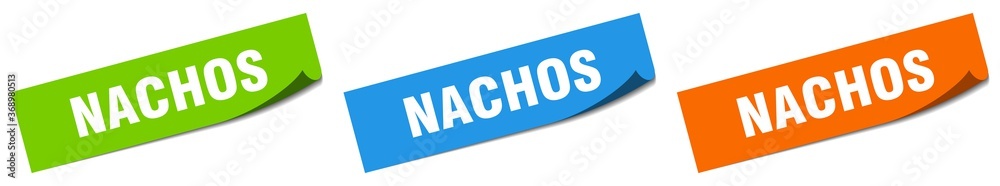 nachos paper peeler sign set. nachos sticker nachos paper peeler sign set. nachos sticker