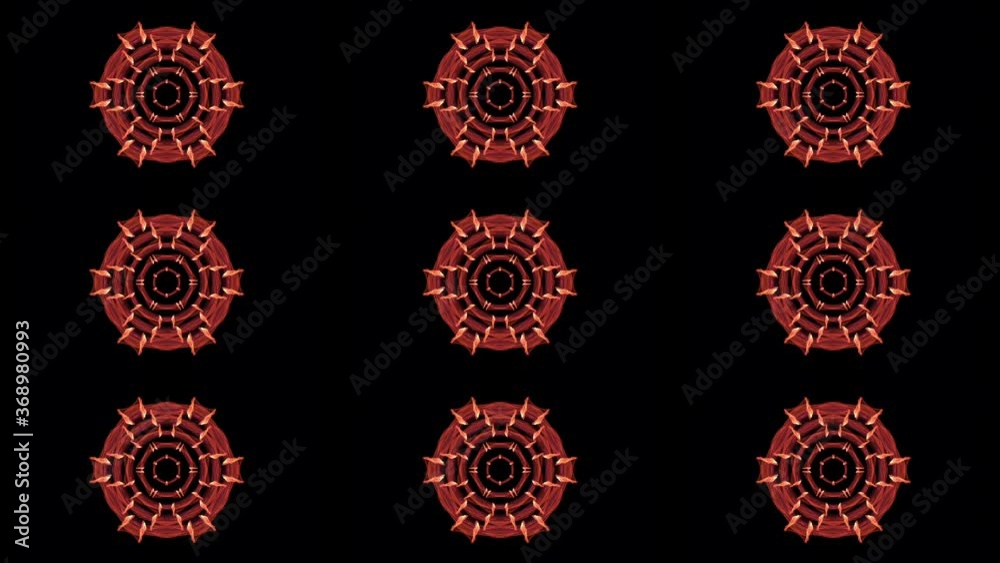 Vibrating mosaic kaleidoscopes or mandalas with mirror-changing rays on black backgroud Vibrating mosaic kaleidoscopes or mandalas with mirror-changing rays on black backgroud