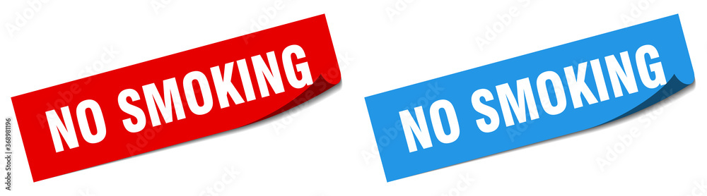 no smoking paper peeler sign set. no smoking sticker