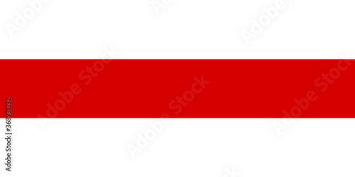 Vector illustration white-red-white flag historical flag of Belarus. The symbol of freedom Belarus. Symbol of the opposition forces of Belarus. A symbol of protest against the regime in Belarus