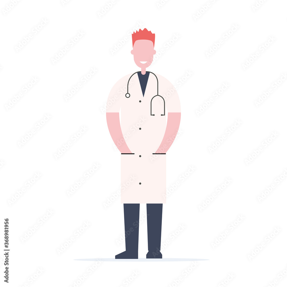 Doctor. Hospital professional. Medic. Flat style. Vector illustration
Doctor. Hospital professional. Medic. Flat style. Vector illustration