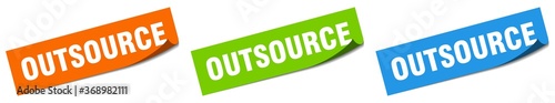 outsource paper peeler sign set. outsource sticker