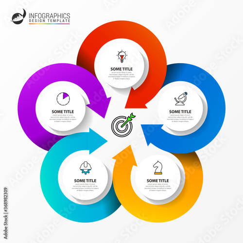 Infographic design template. Creative concept with 5 steps
