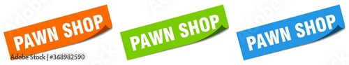 pawn shop paper peeler sign set. pawn shop sticker