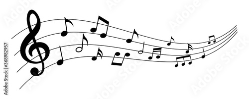 Fotografia Set of musical notes