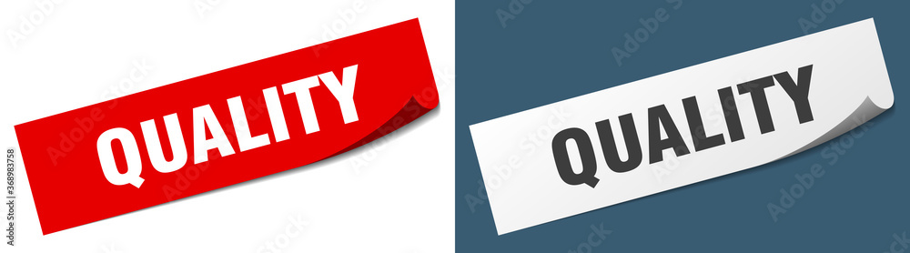 quality paper peeler sign set. quality sticker quality paper peeler sign set. quality sticker