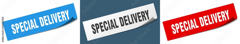 special delivery paper peeler sign set. special delivery sticker special delivery paper peeler sign set. special delivery sticker