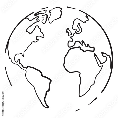 DESSIN DE GLOBE TERRESTRE MINIMALISTE