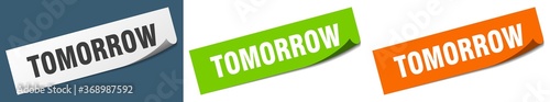 tomorrow paper peeler sign set. tomorrow sticker