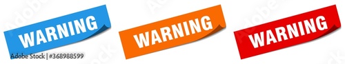 warning paper peeler sign set. warning sticker