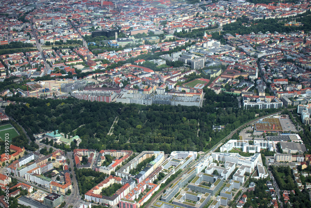 München Zentrum von oben 5.7.2020