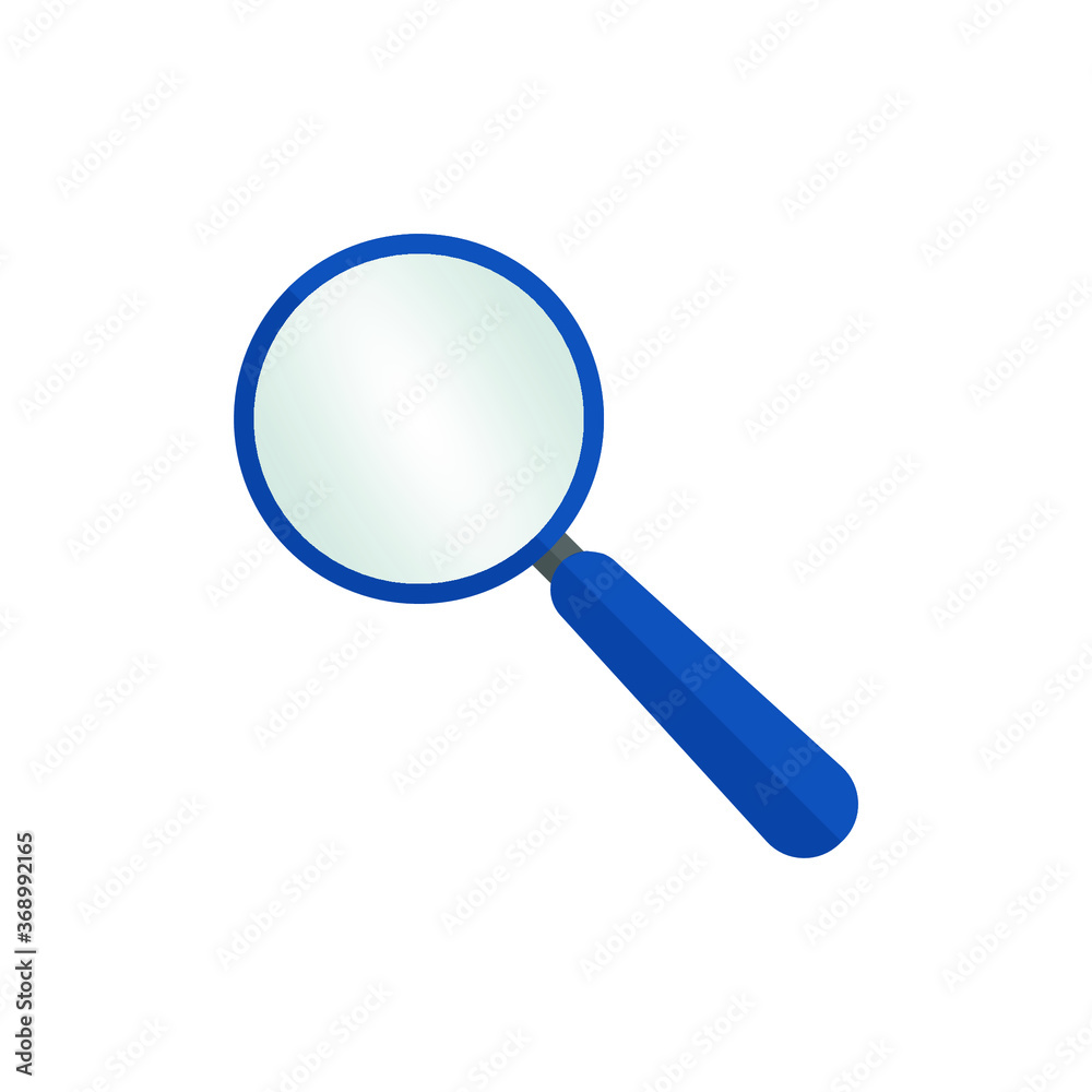 Magnifying glass icon. Vector magnifying glass. Flat icon eps 10 Magnifying glass icon. Vector magnifying glass. Flat icon eps 10
