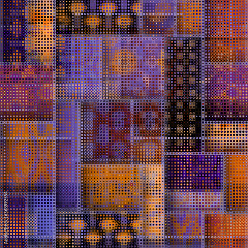 Abstract geometric pattern in low poly style. Pixel art style. Vector image.